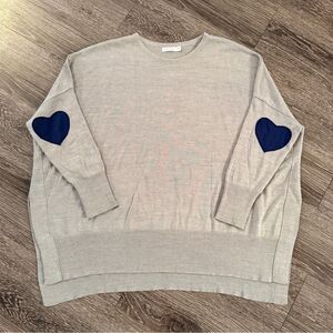 Mersea Amour Heart Elbow Patch Sweater